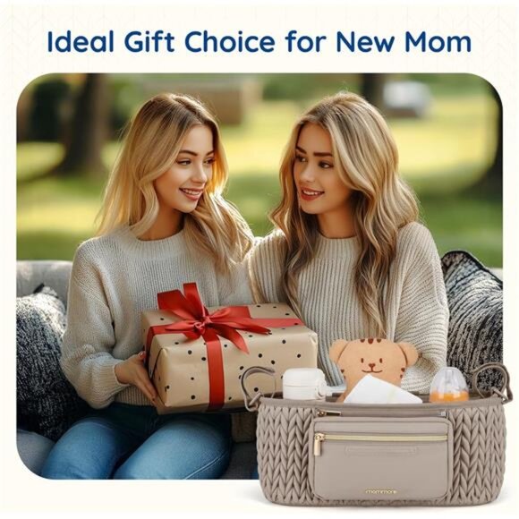 Stroller Organizer Baby Caddy Insulated Cup Holders Detachable Phone Bag - Picture 6 of 7